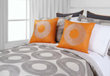 Coordinado Orbe Individual | Cubre Edredón Individual con Funda Decorativa Estándar y Cojin Euro de 65cm. | Mezcla de fibras*