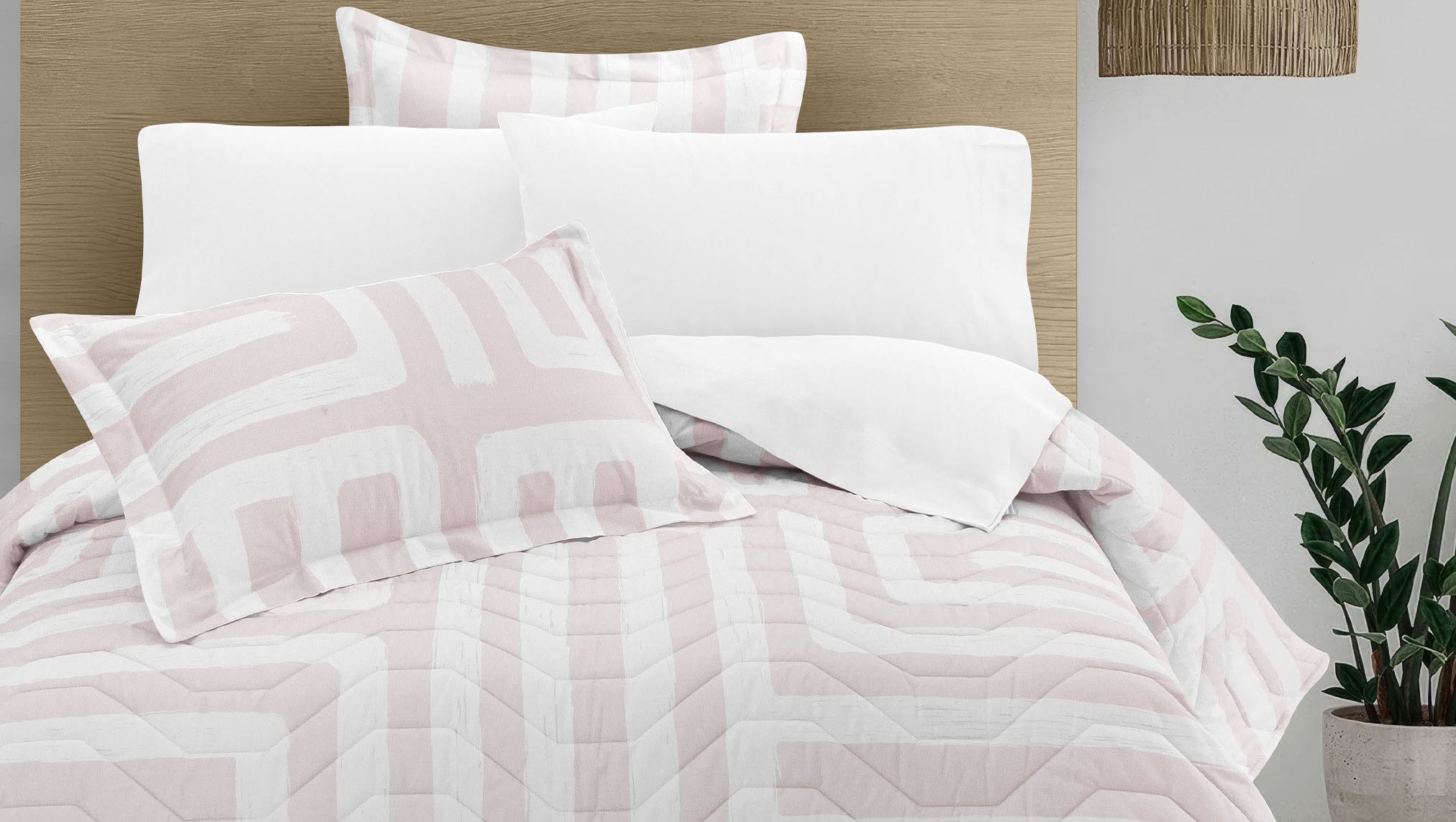 Colcha Pisani Rosa | 100% Algodón