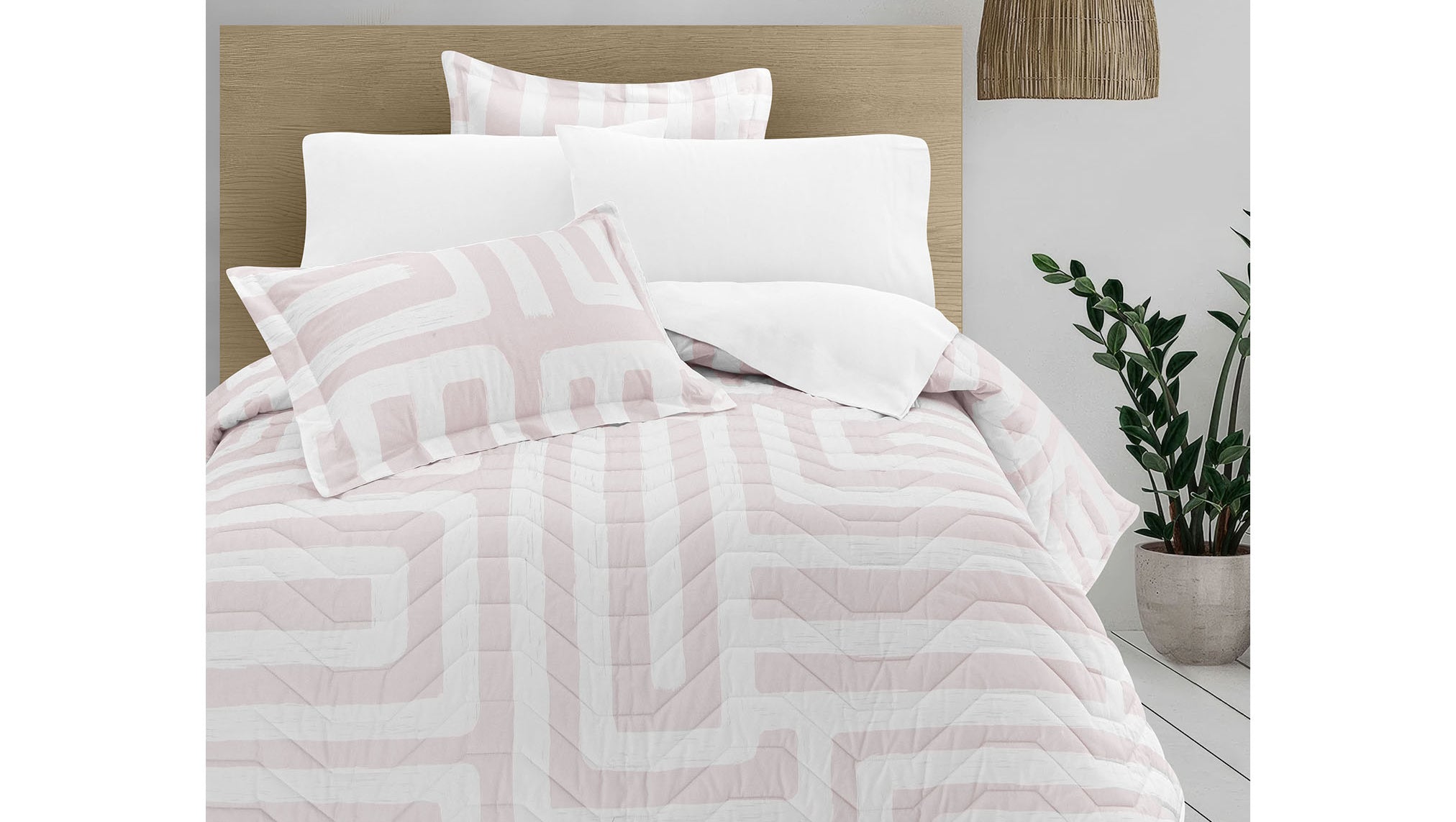 Colcha Pisani Rosa | 100% Algodón