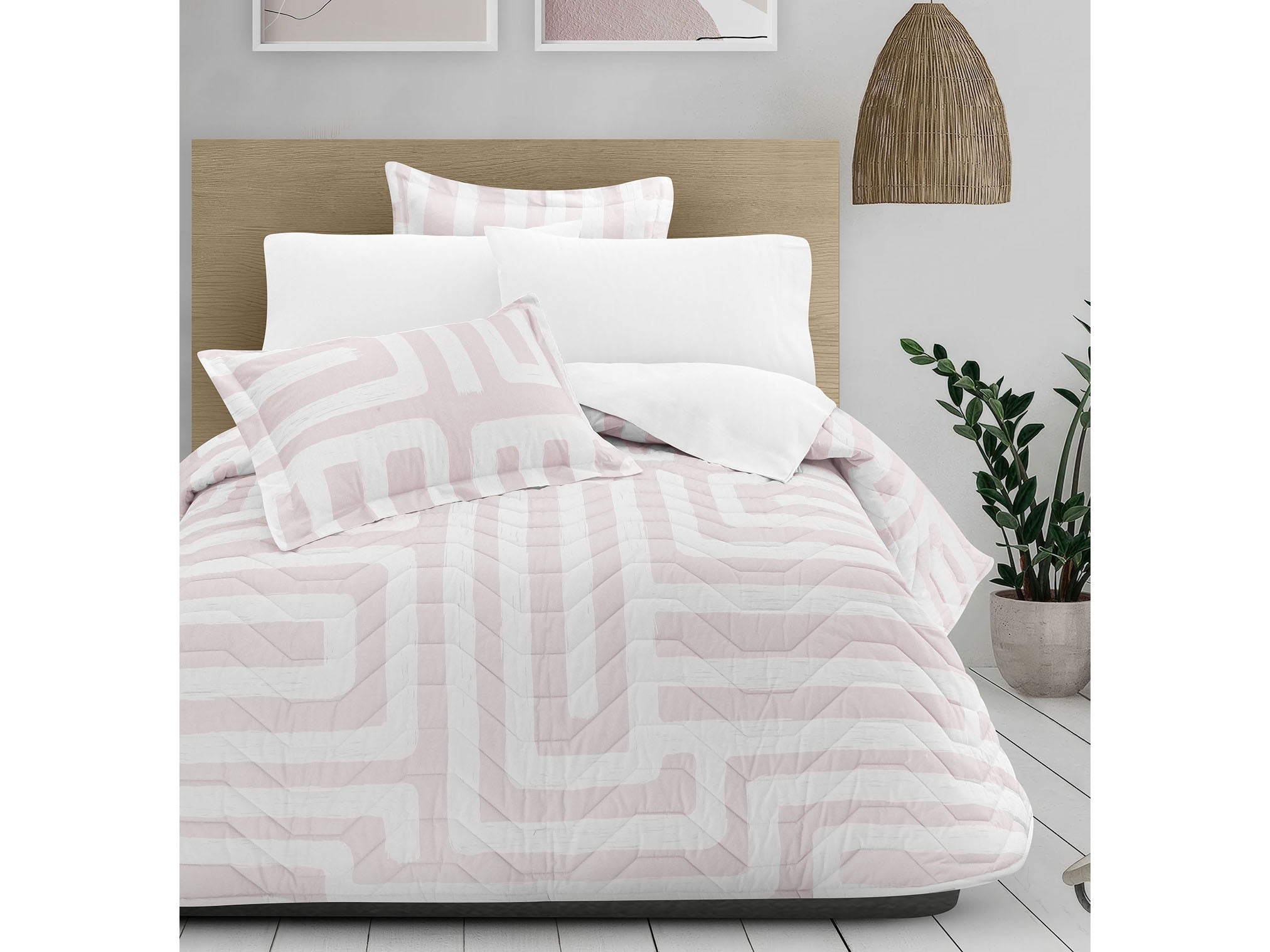 Colcha Pisani Rosa | 100% Algodón