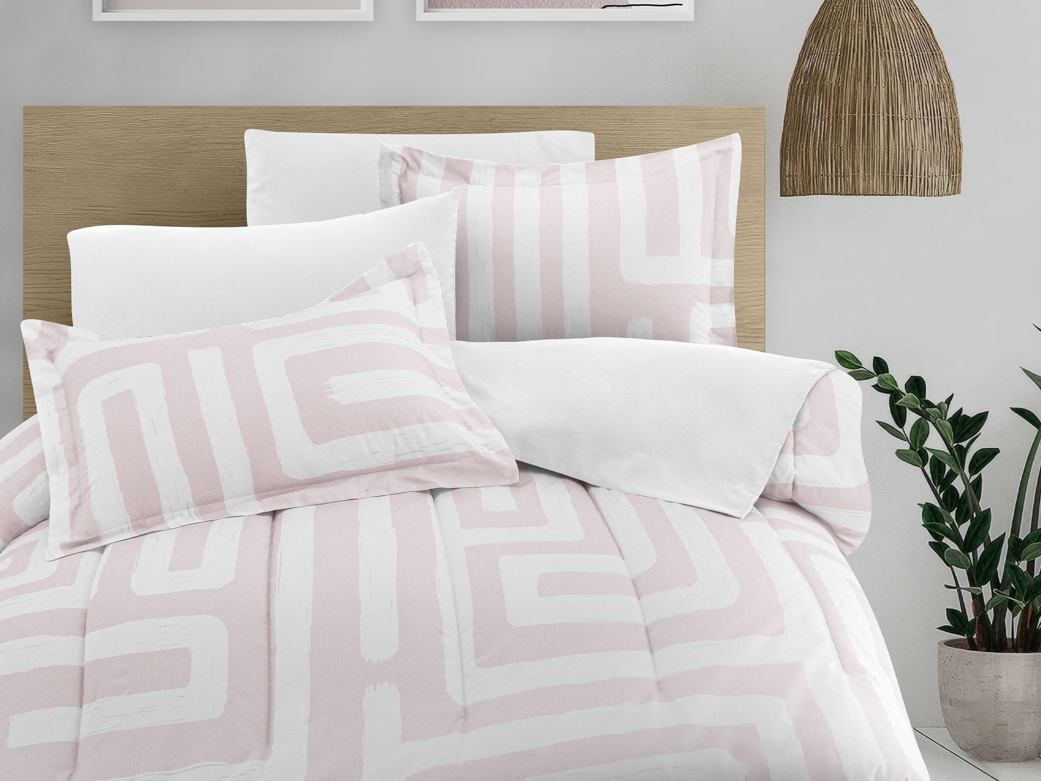 Edredón Pisani Rosa | 100% Algodón