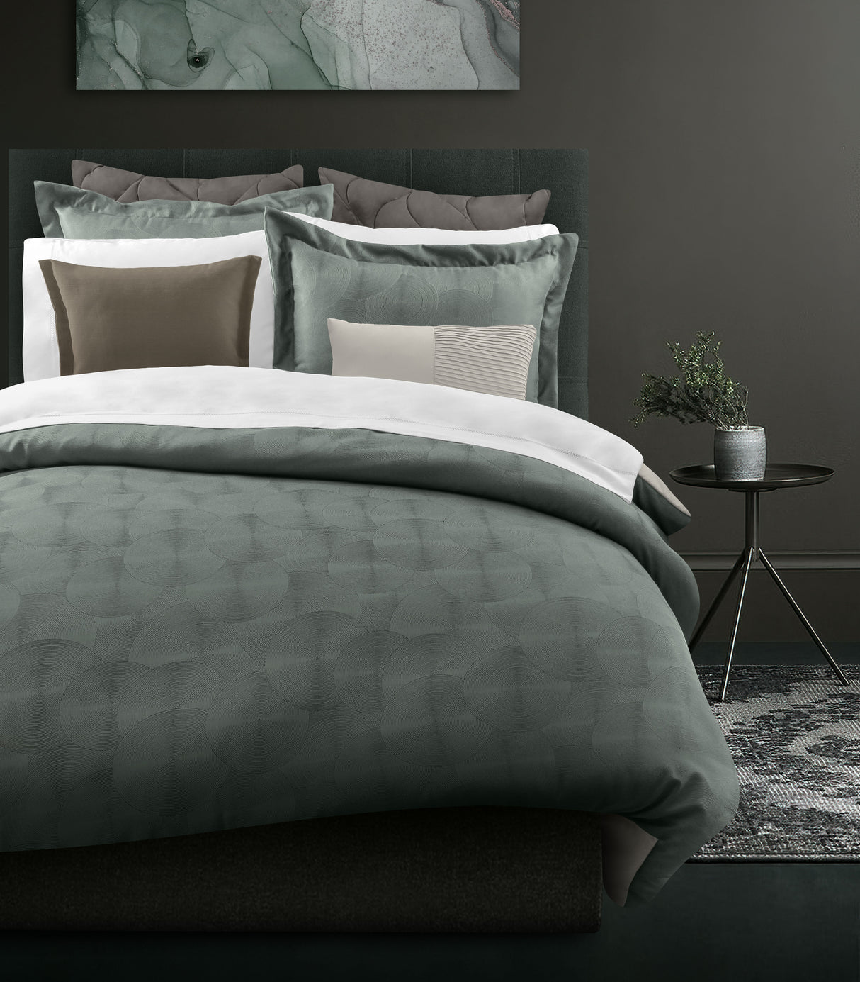 Coordinado Sansa King Size | Cubre Edredón y Fundas decorativas | Jacquard*