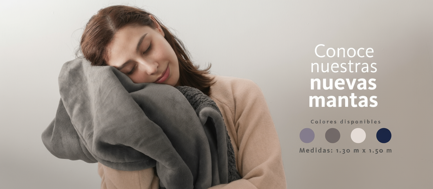 Banner de mantas con colores neutros
