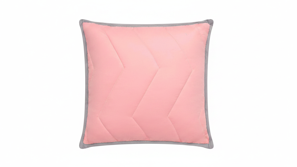 Cojín coral fondo blanco