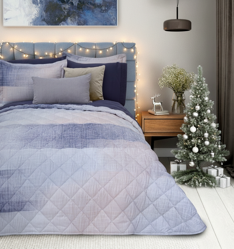 Colcha Garth con decoración navideña