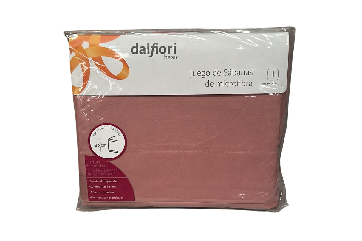 Sábanas Darby Rosa Individual| 100% Microfibra | Ultrasuave *