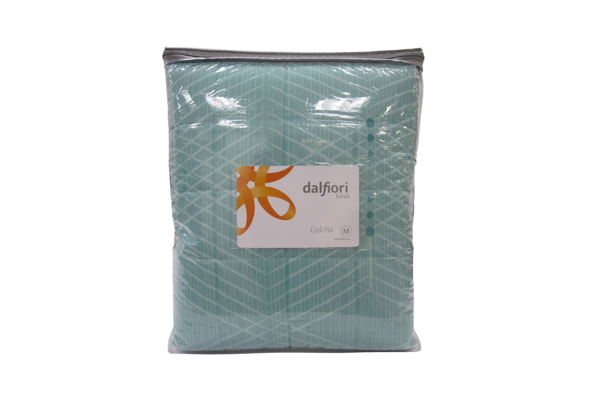 Coordinado Kenai Turquesa Individual | Colcha y Funda decorativa | Microfibra Ultrasuave*