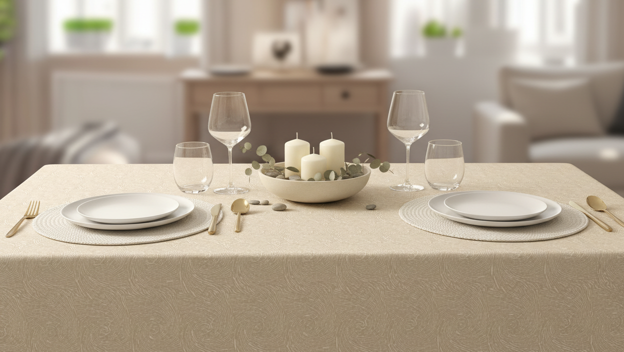 Mantel con mesa formal minimalista
