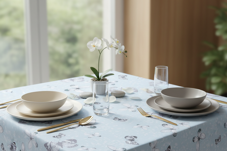 Mantel mariposas mesa cuadrada