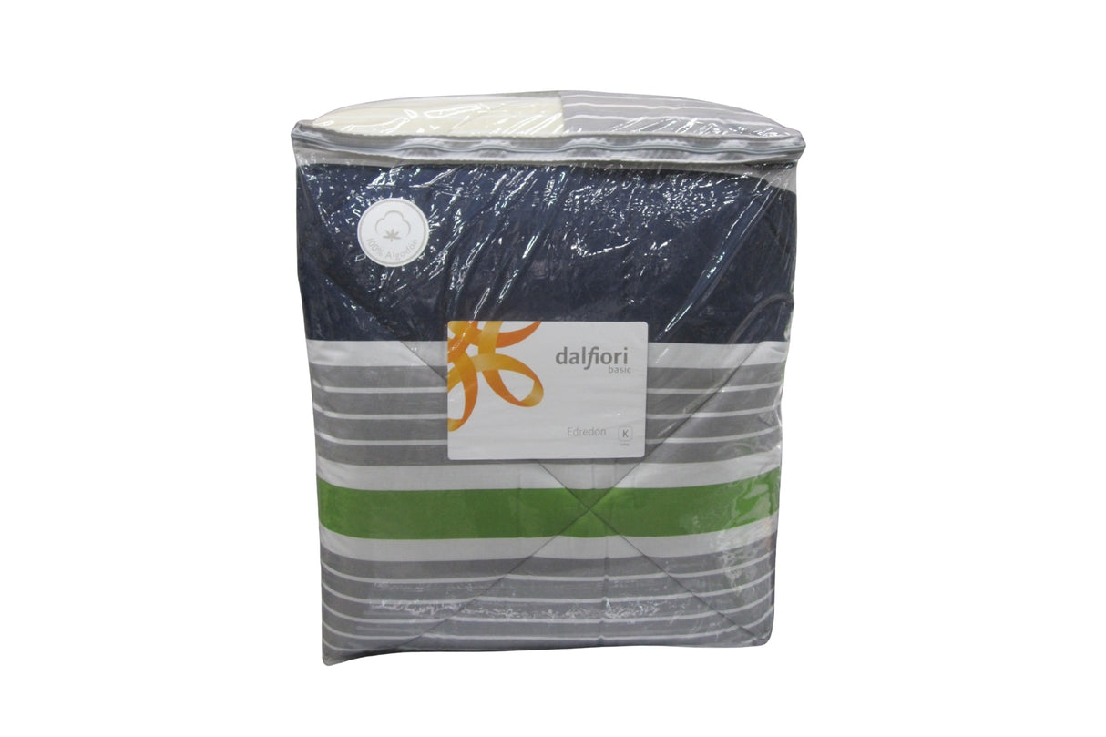 Coordinado Marcus Individual Marino | Edredón y funda decorativa | 100% Algodón*