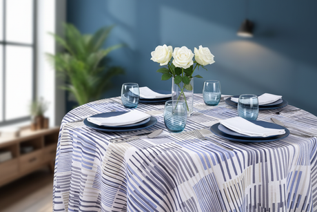 Mesa circular navy luxury