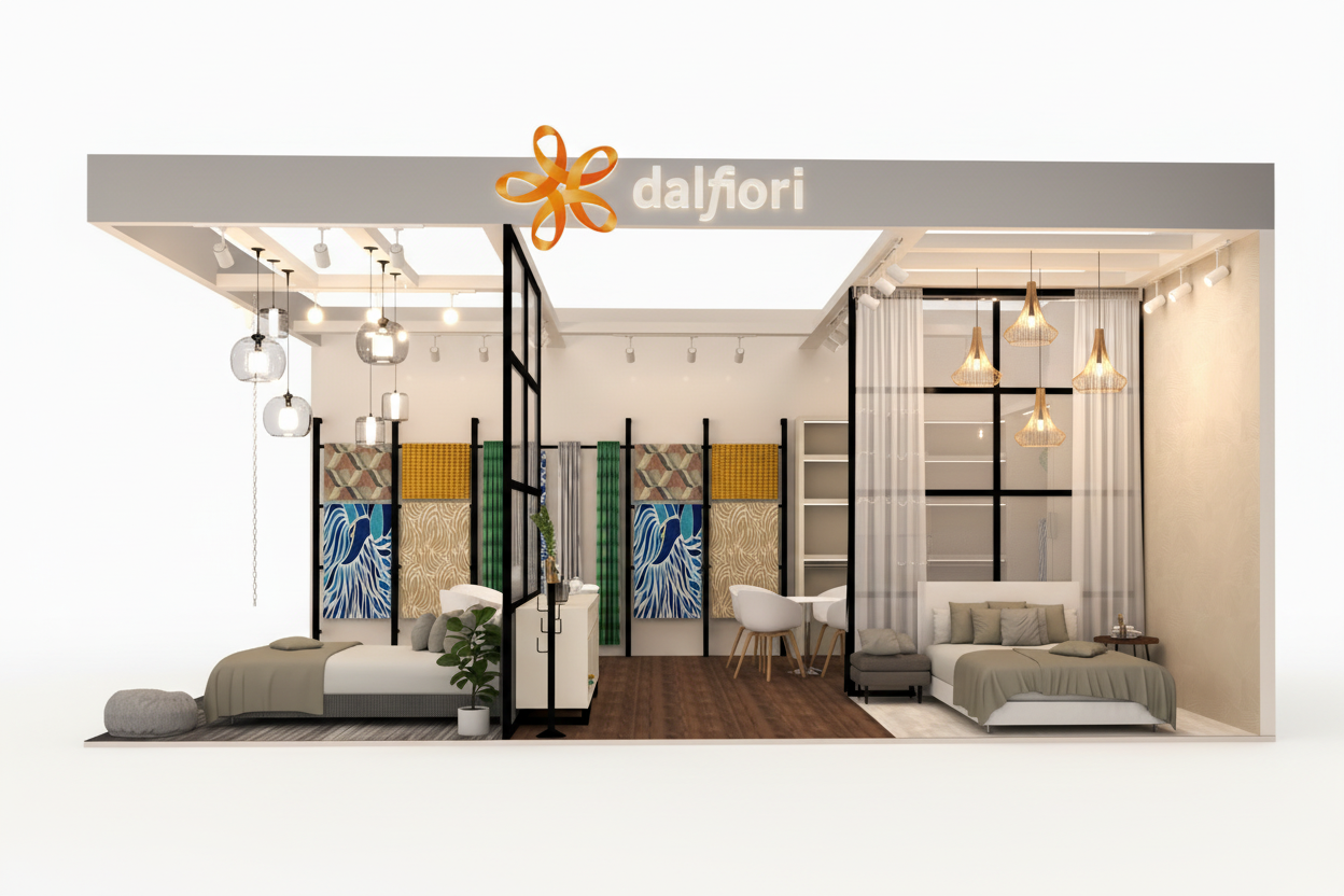 Stand Dalfiori con fondo blanco