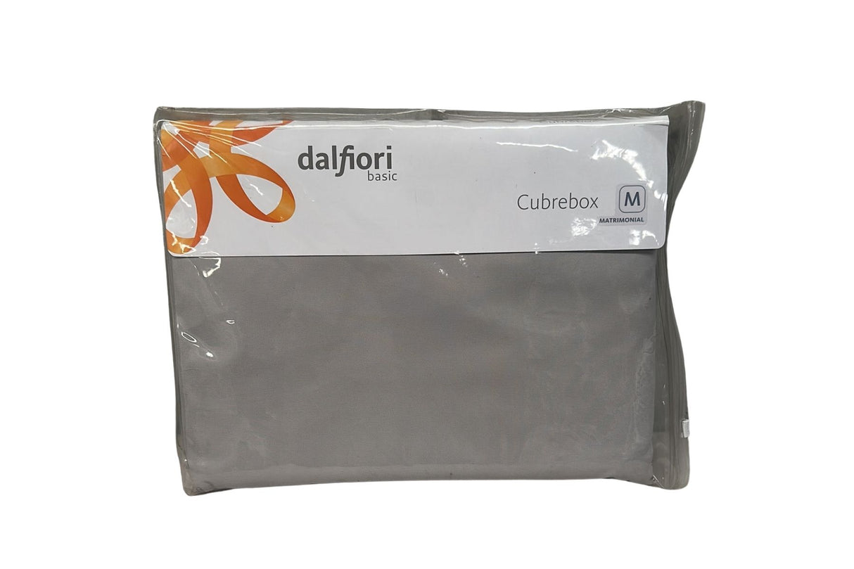 Cubre Box Yanka Plata Matrimonial | Microfibra Ultrasuave*
