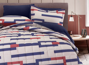 Coordinado Italo Azul (Colcha y Fundas decorativas)