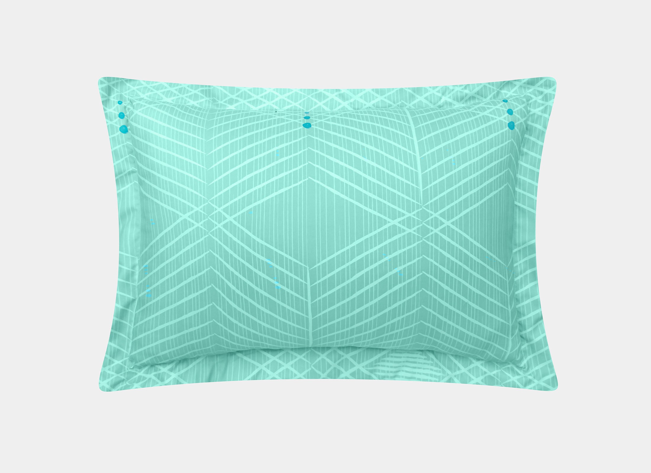 Coordinado Kenai Turquesa Individual | Colcha y Funda decorativa | Microfibra Ultrasuave*