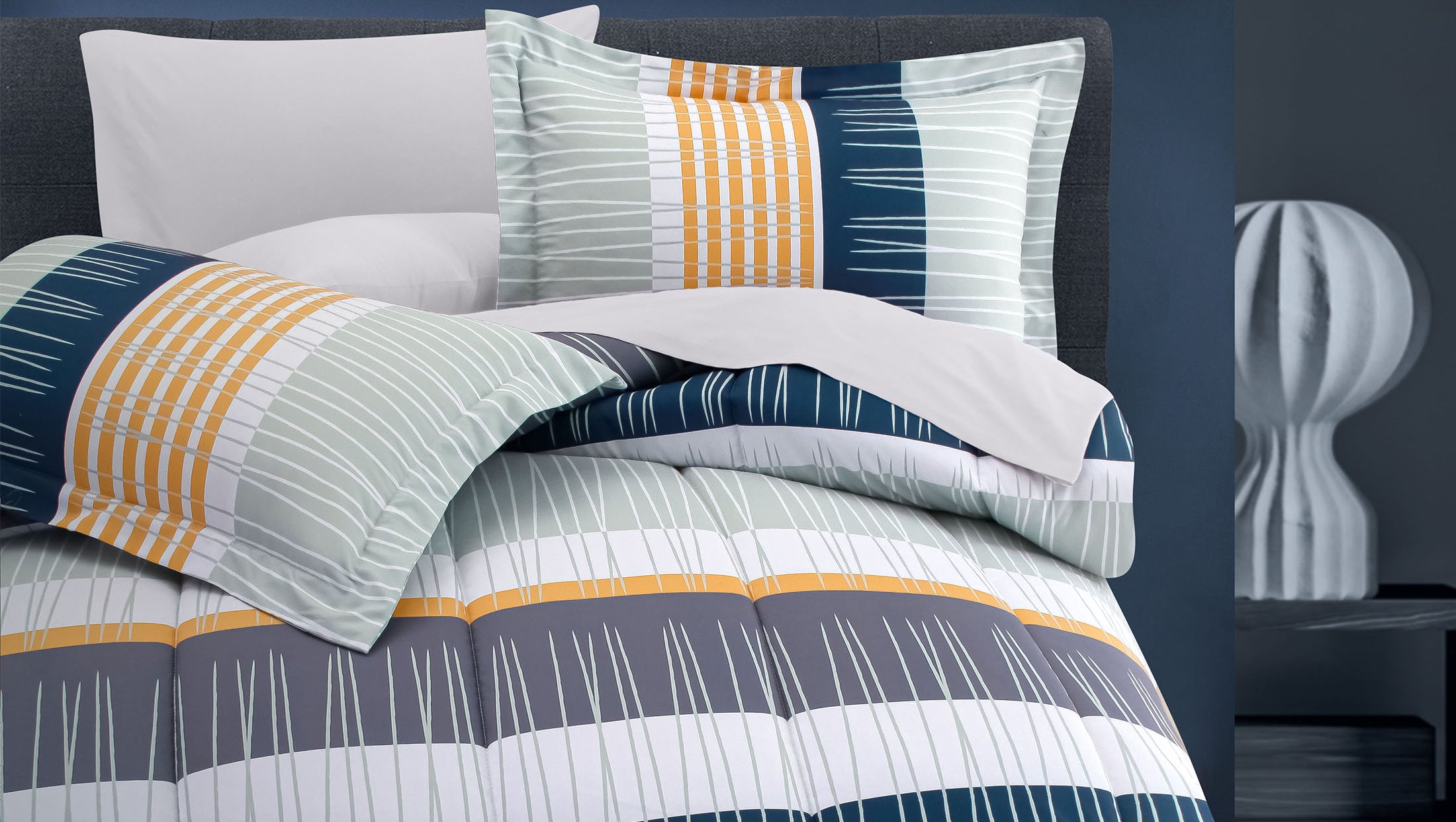 Coordinado Tabor Individual | Edredón y funda decorativa King  | Microfibra Ultrasuave*
